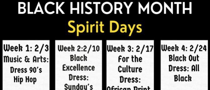 Black History Month Spirit Days at LBHS